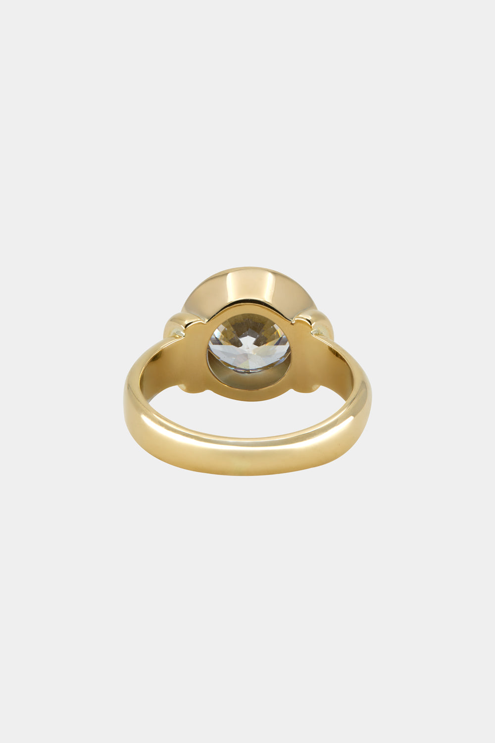 Round Diamond Double Frame Ring | 18K Yellow Gold| Natasha Schweitzer