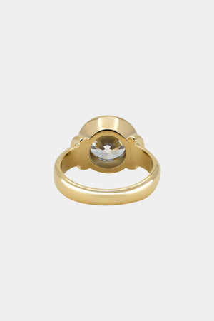 Round Diamond Double Frame Ring | 18K Yellow Gold | Natasha Schweitzer