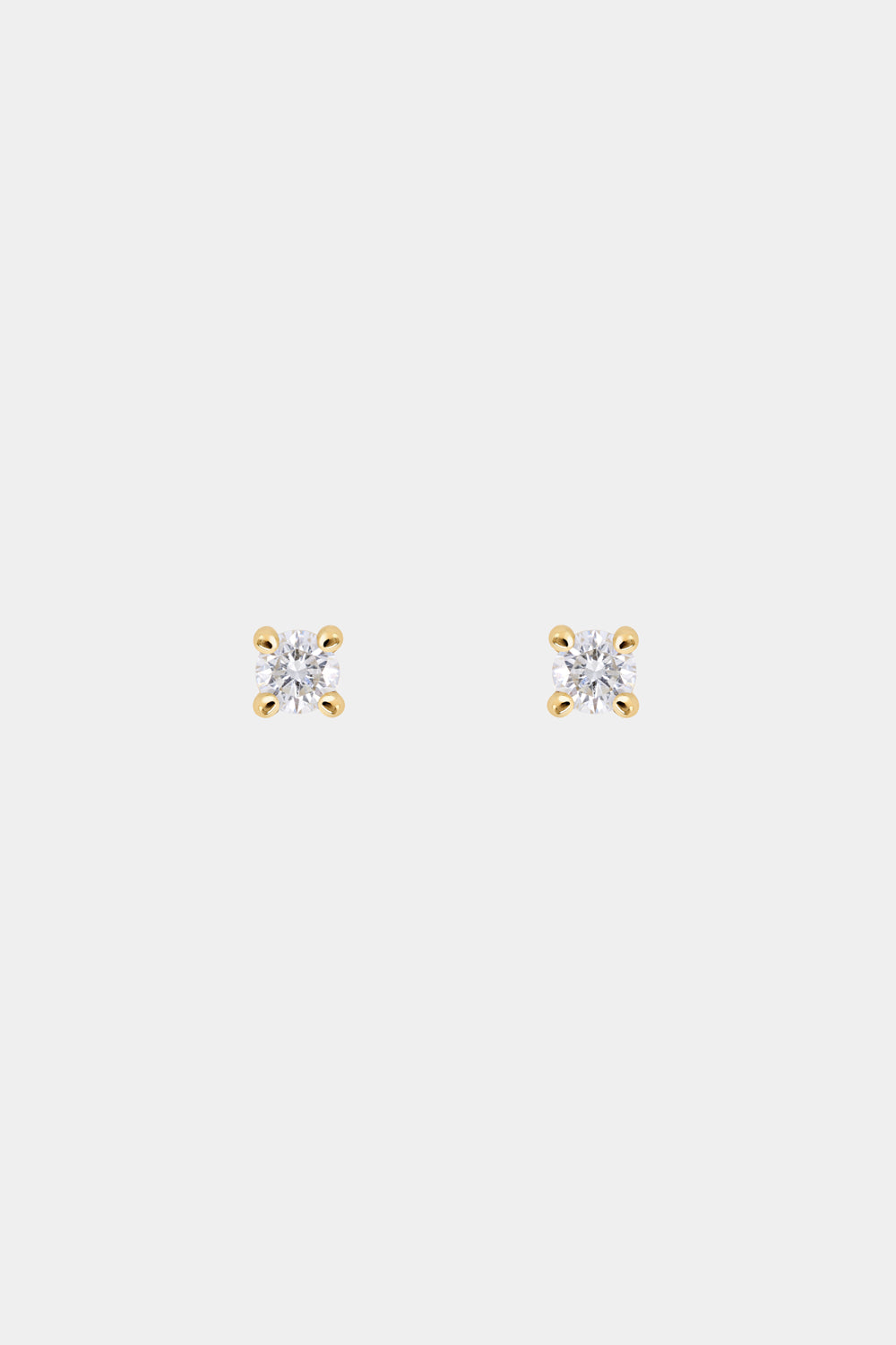 Round Diamond Studs | 18K Yellow Gold