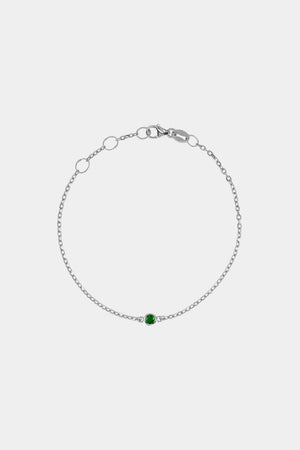 Emerald Bracelet | 9K White Gold | Natasha Schweitzer