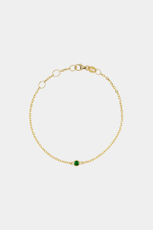 Emerald Bracelet | 9K Yellow Gold | Natasha Schweitzer