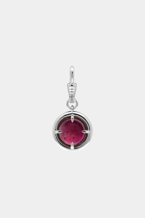 Pink Round Tourmaline Attachment | Silver | Natasha Schweitzer