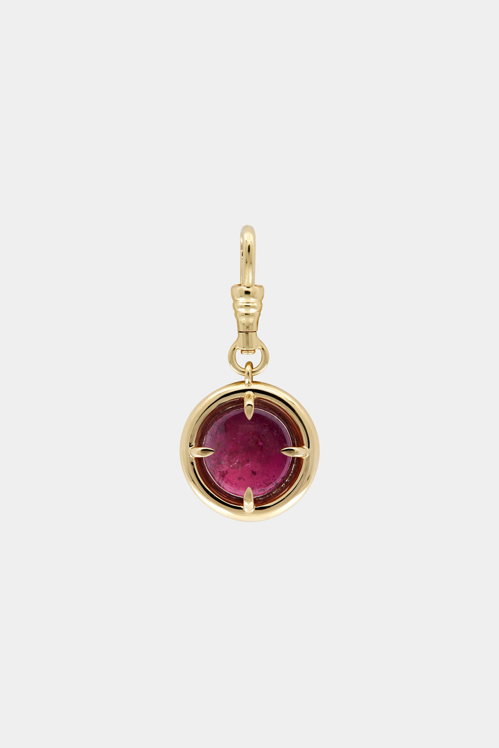 Pink Round Tourmaline Attachment | 9K Yellow Gold