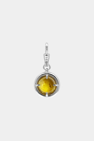 Yellow Round Tourmaline Attachment | Silver or White Gold, More options available | Natasha Schweitzer