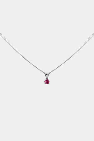 Birthstone Pendant | 9K White Gold | Natasha Schweitzer