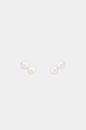 Sarah 2 Pearl Studs | Silver | Natasha Schweitzer