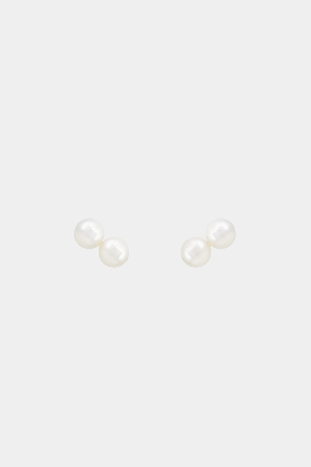Sarah 2 Pearl Studs | 9K Yellow Gold