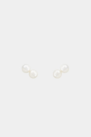 Sarah 2 Pearl Earrings | 9K Yellow Gold | Natasha Schweitzer