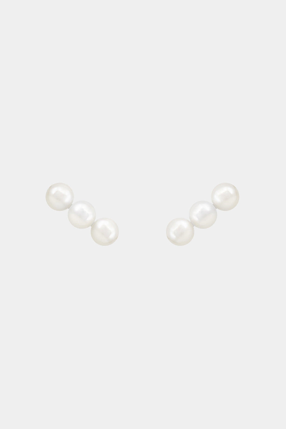 Sarah 3 Pearl Earrings | Silver| Natasha Schweitzer