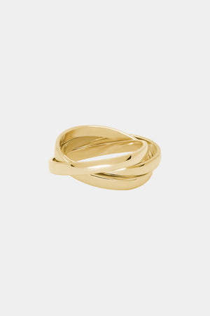 Sascha Triple Band Ring | 9K Yellow or Rose Gold | Natasha Schweitzer