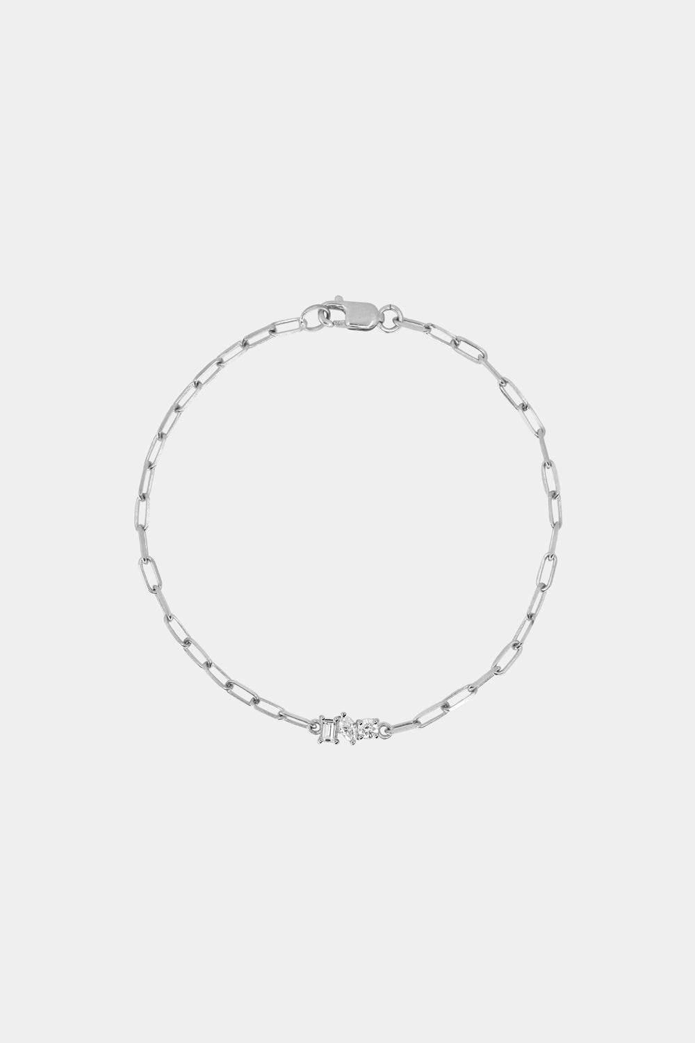 Scattered Diamond Trio Bracelet | 18K White Gold