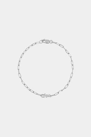 Scattered Diamond Trio Bracelet | 18K White Gold | Natasha Schweitzer