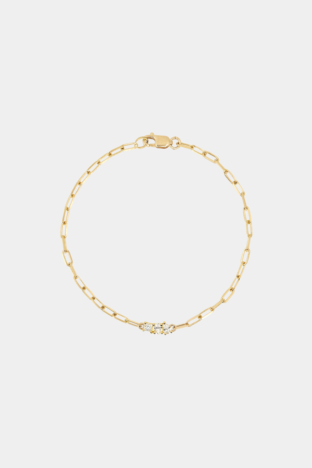 Scattered Diamond Trio Bracelet | 18K Yellow Gold