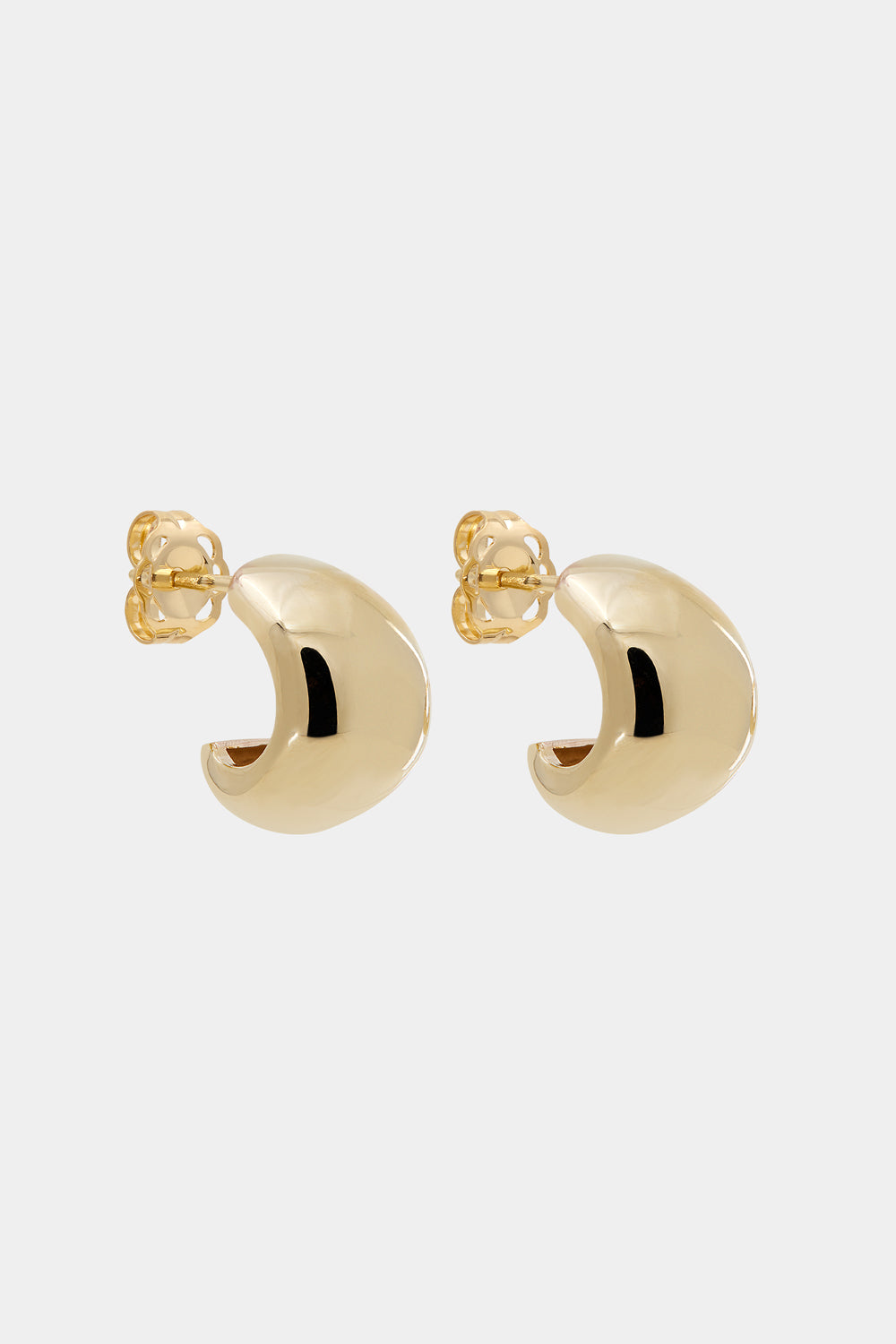 Medium Blob Hoops | 9K Yellow or Rose Gold, Gold Plated