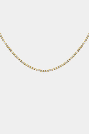 Small Tennis Necklace | 18K Yellow Gold | Natasha Schweitzer