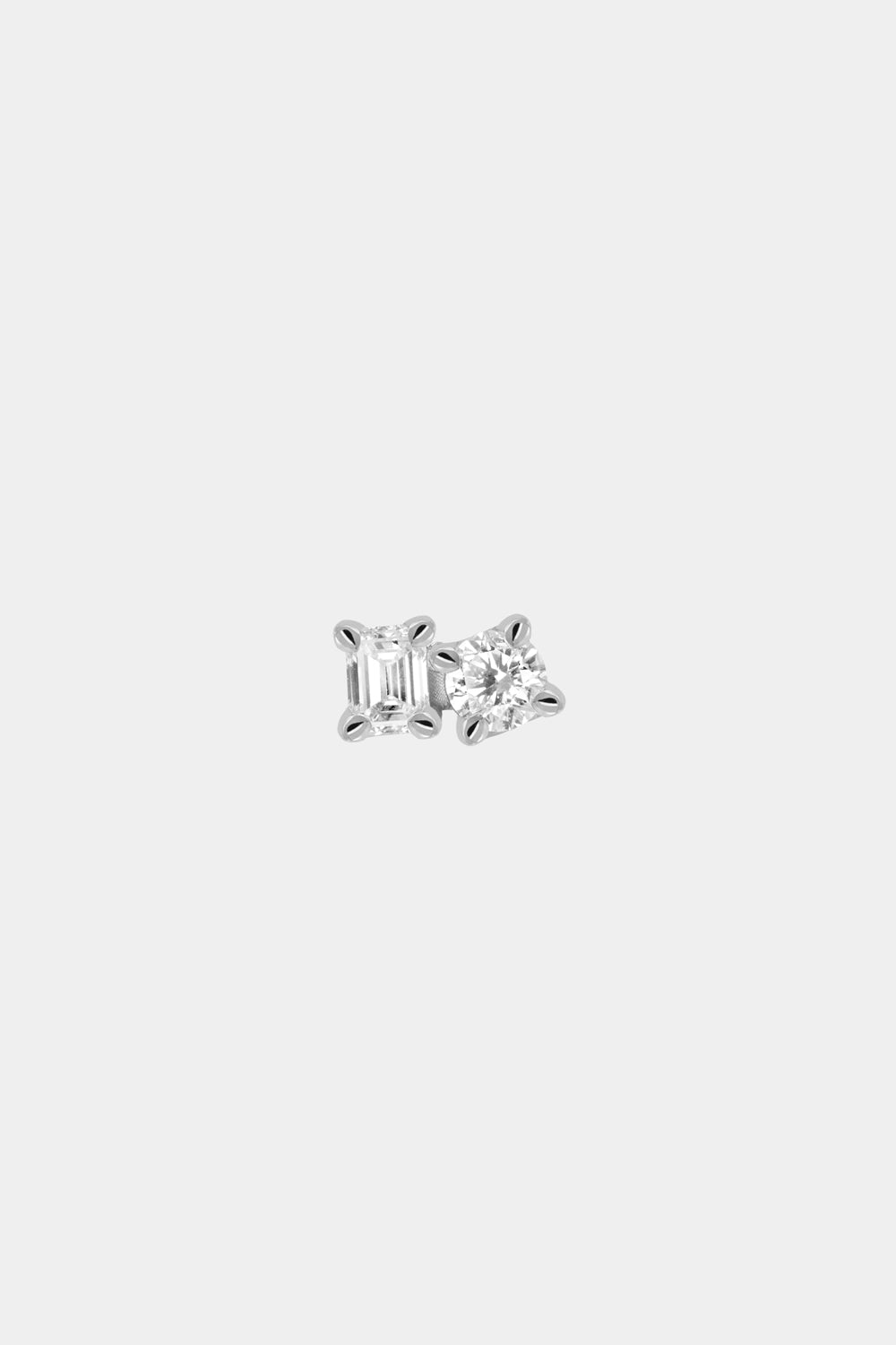 Toi et Moi Stud | 18K White Gold, more diamond options available