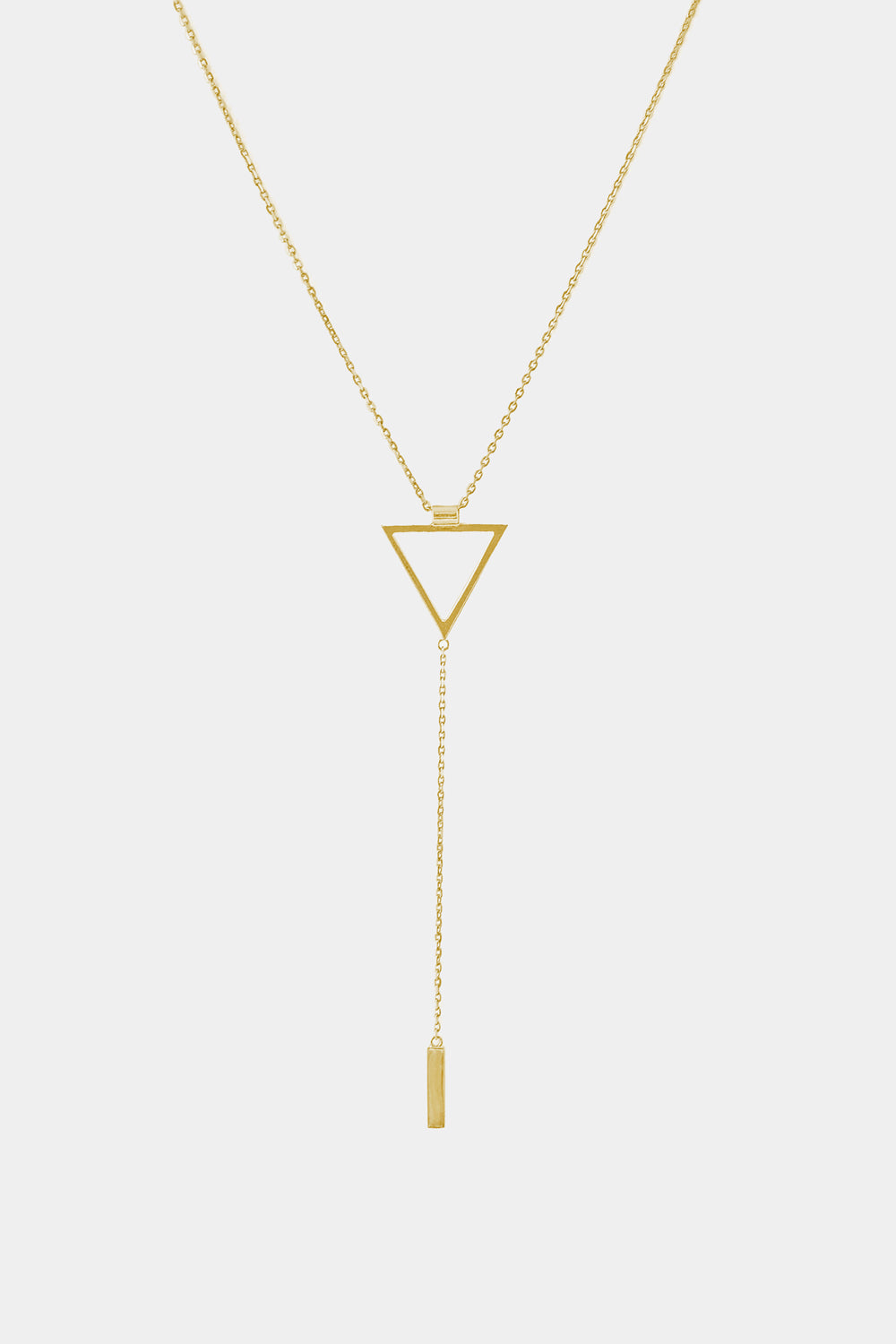 Triangle Lariat | 9K Yellow Gold| Natasha Schweitzer