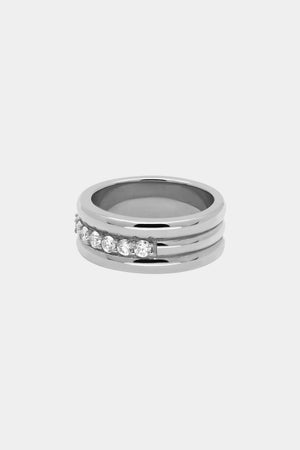 Triple Orielle Diamond Band | 18K White Gold | Natasha Schweitzer