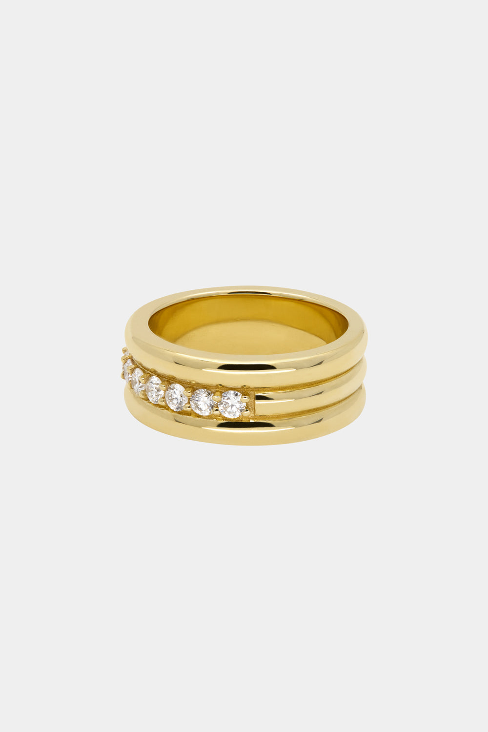 Triple Orielle Diamond Band | 18K Yellow Gold| Natasha Schweitzer