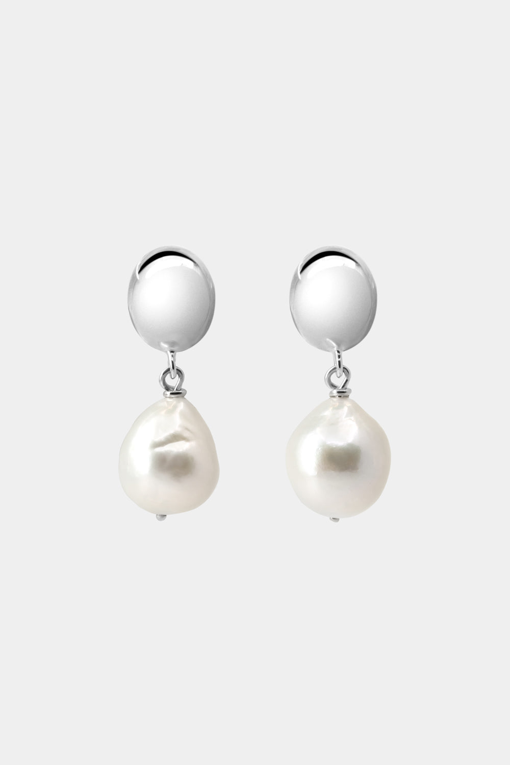 Vivienne Baroque Pearl Earrings | Silver