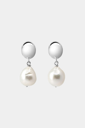Vivienne Baroque Pearl Earrings | Silver or 9K White Gold, More Options Available | Natasha Schweitzer