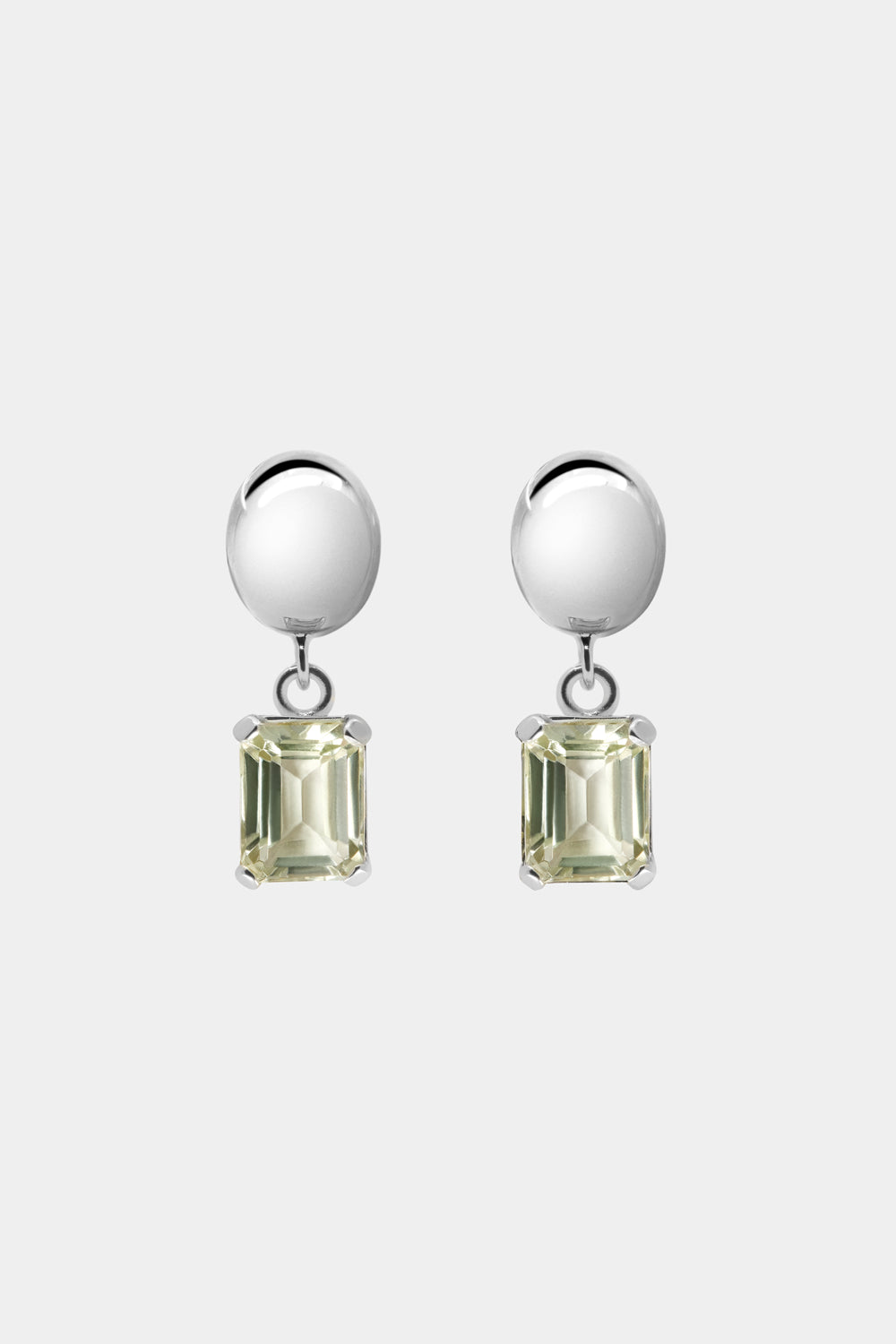 Vivienne Mint Quartz Earrings | Silver