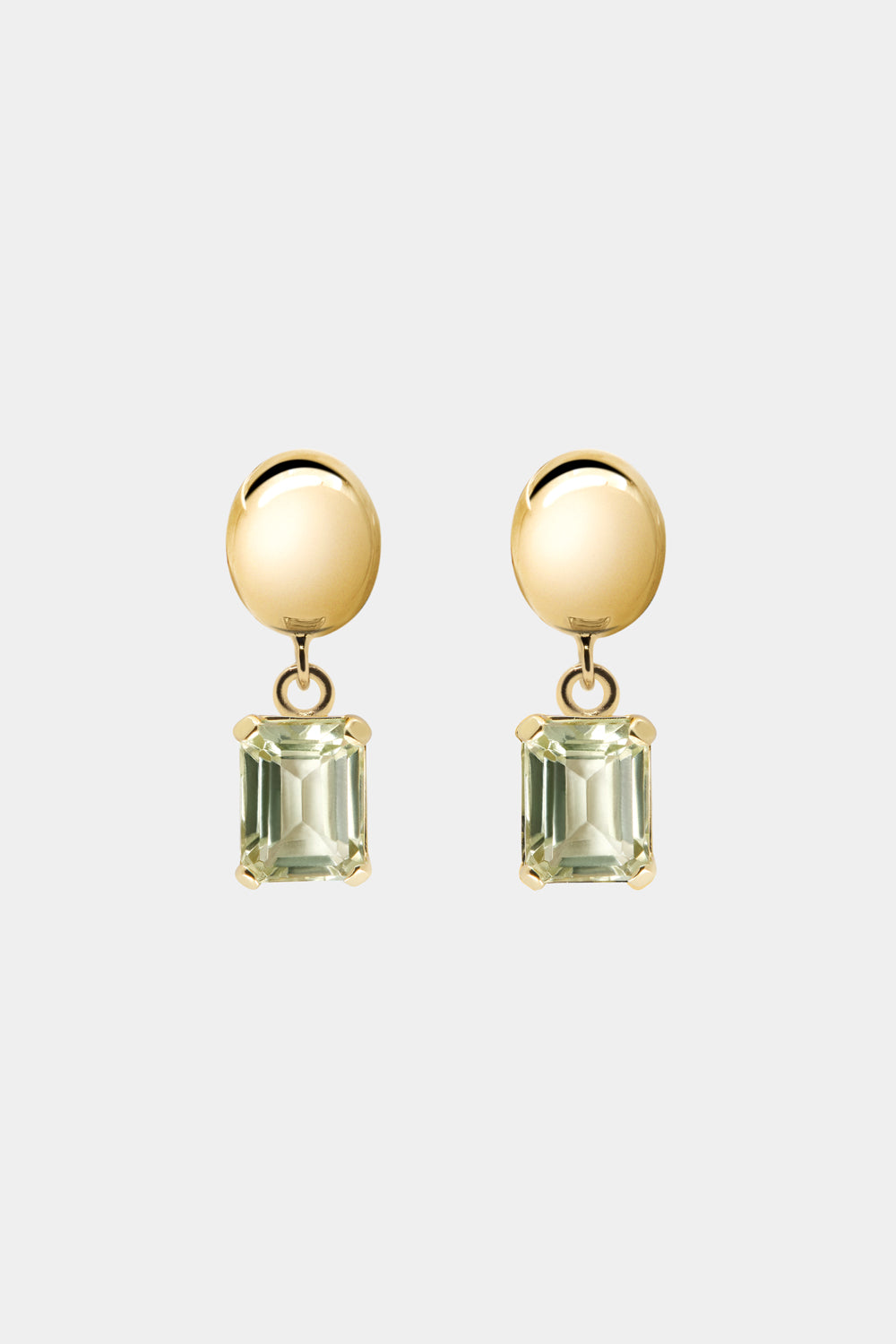 Vivienne Mint Quartz Earrings | 9K Yellow Gold