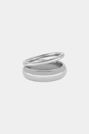 Double Band Sabine Ring | Silver or White Gold | Natasha Schweitzer