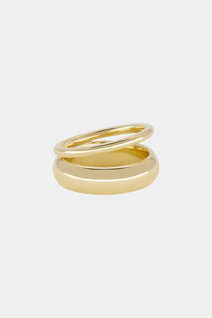 Double Band Sabine Ring | 9K Yellow Gold, Diamond Option Available | Natasha Schweitzer