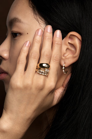 Blob Ring with Diamond | Yellow Gold | Natasha Schweitzer