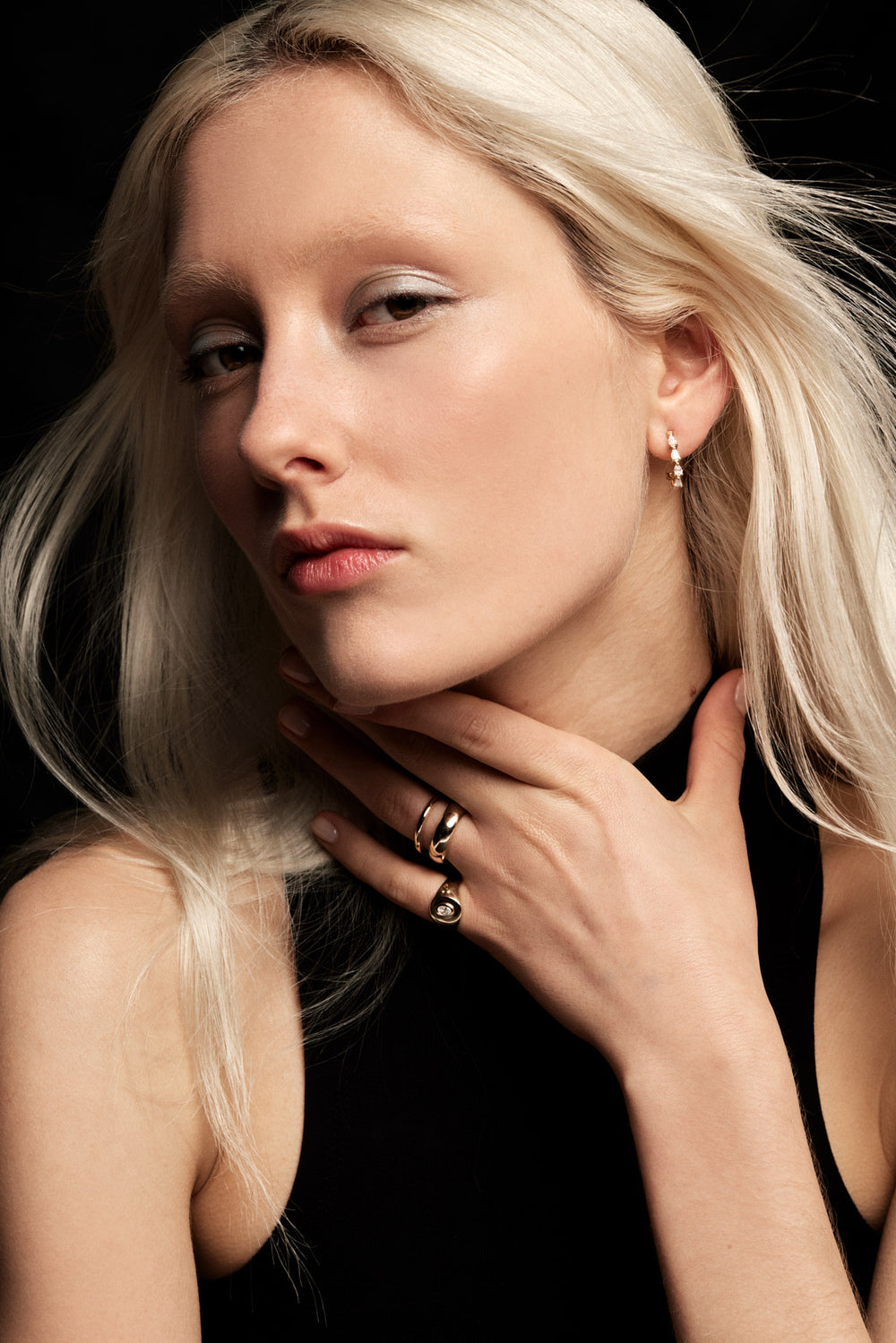 Pear Diamond Hoop Earrings | 18K Yellow Gold| Natasha Schweitzer