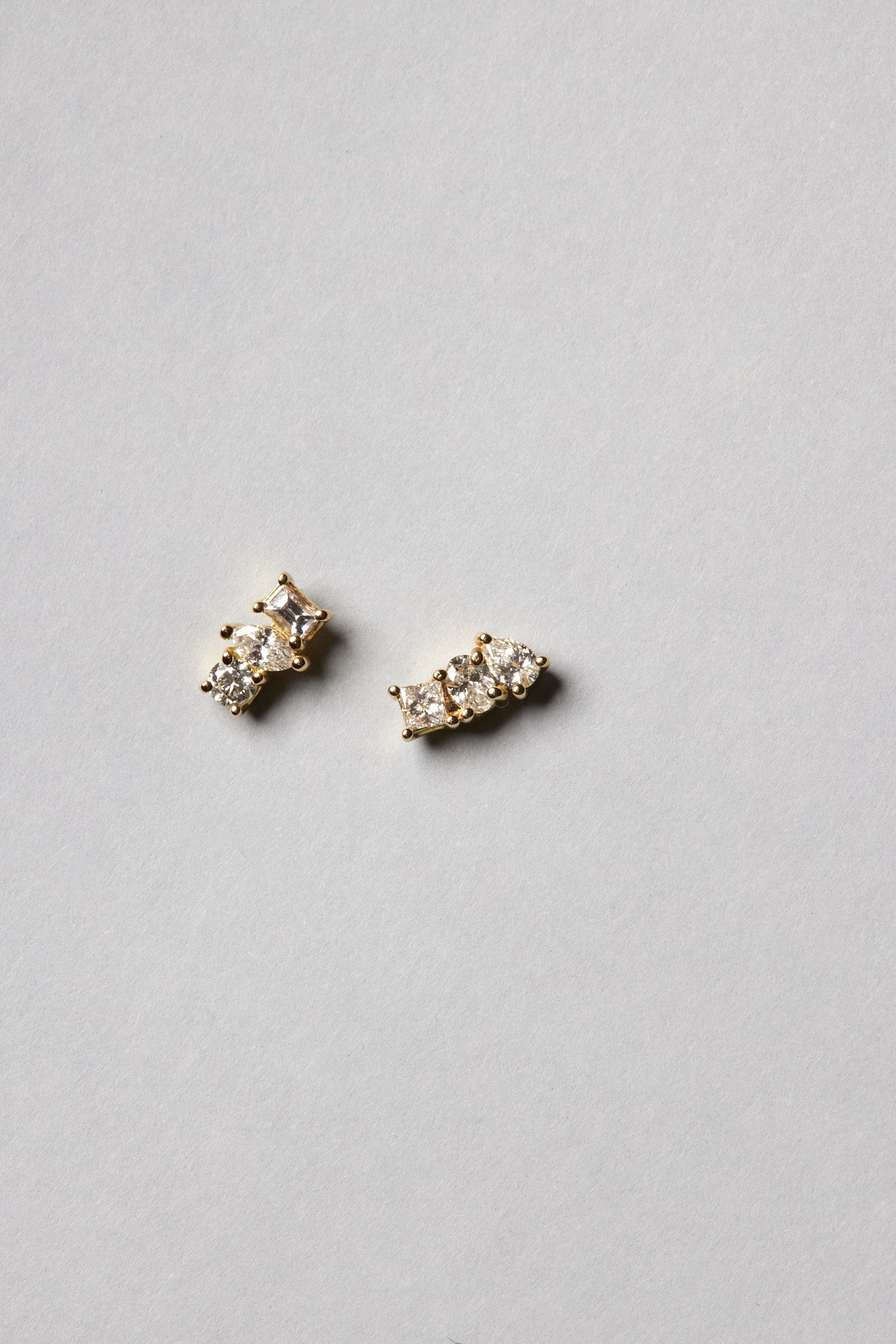 Mini Scattered Diamond Studs | 18K Yellow Gold| Natasha Schweitzer