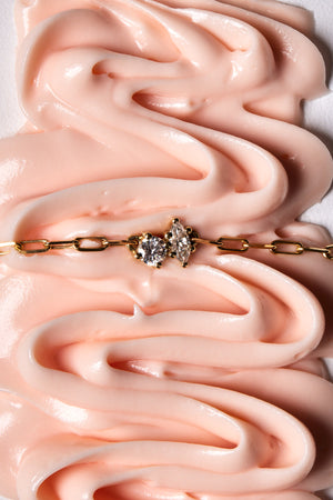 Marquise and Round Diamond Toi Et Moi Necklace | Yellow Gold | Natasha Schweitzer