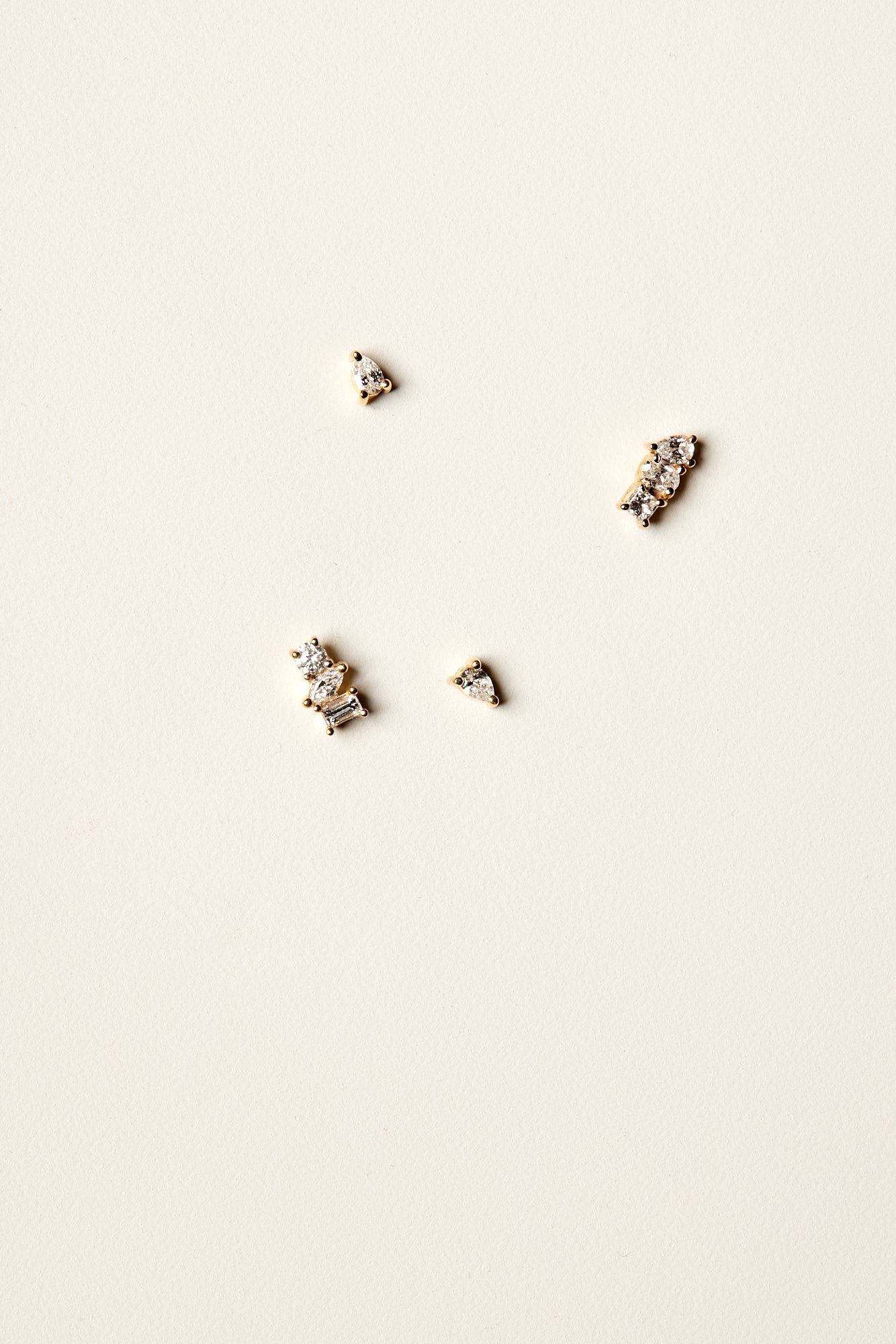 Mini Scattered Diamond Studs | 18K Yellow Gold| Natasha Schweitzer