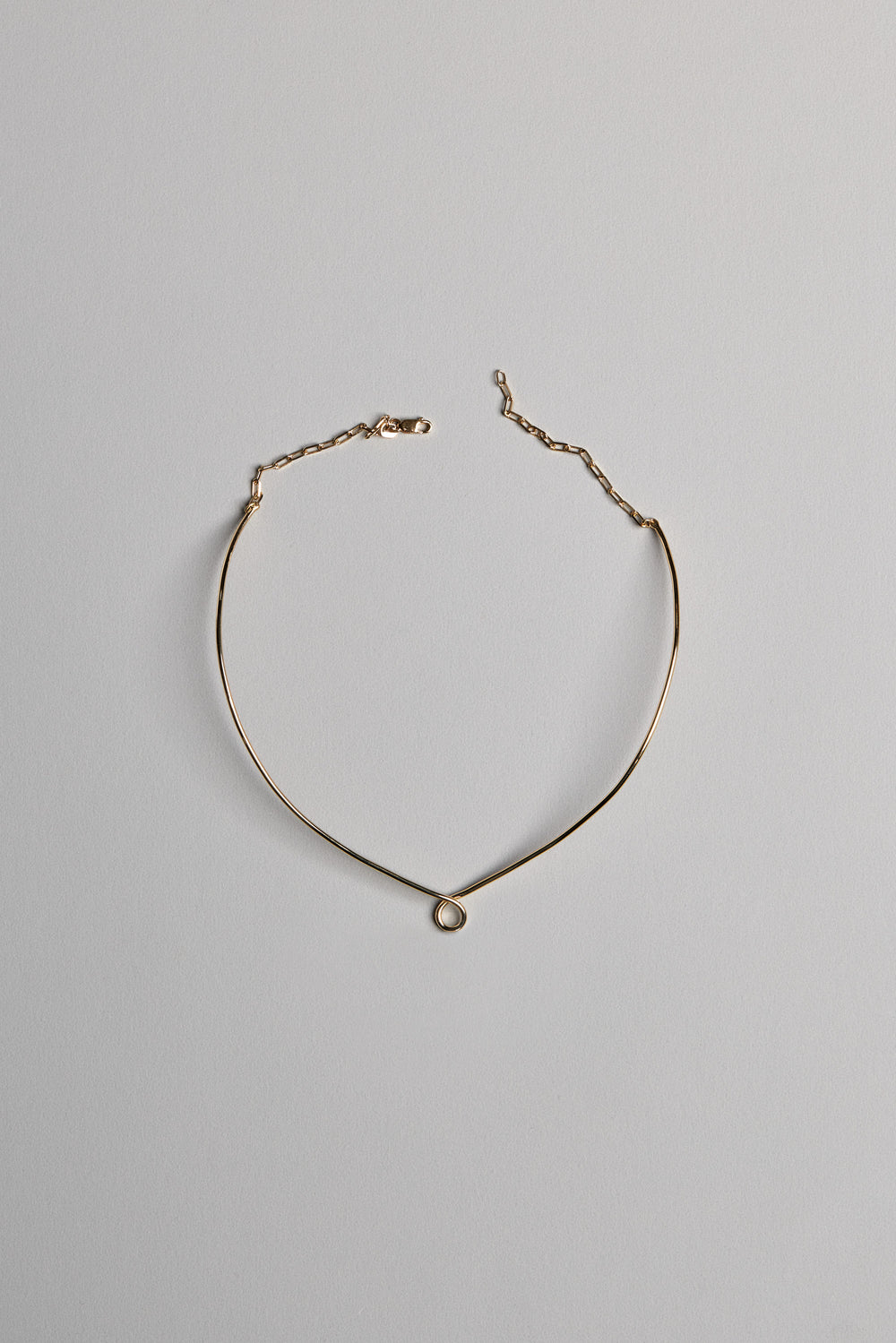 Omega Loop Necklace | 9K White Gold, Customise| Natasha Schweitzer