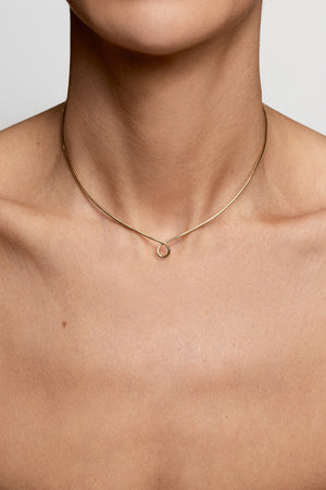 Omega Loop Necklace | 9K White Gold, Customise | Natasha Schweitzer