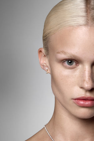 Ilona Pearl And Pear Diamond Earrings | 18K White Gold | Natasha Schweitzer