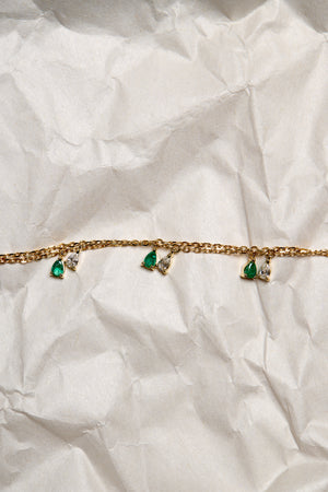 Ilona Pear Emerald Necklace | 18K Yellow Gold | Natasha Schweitzer
