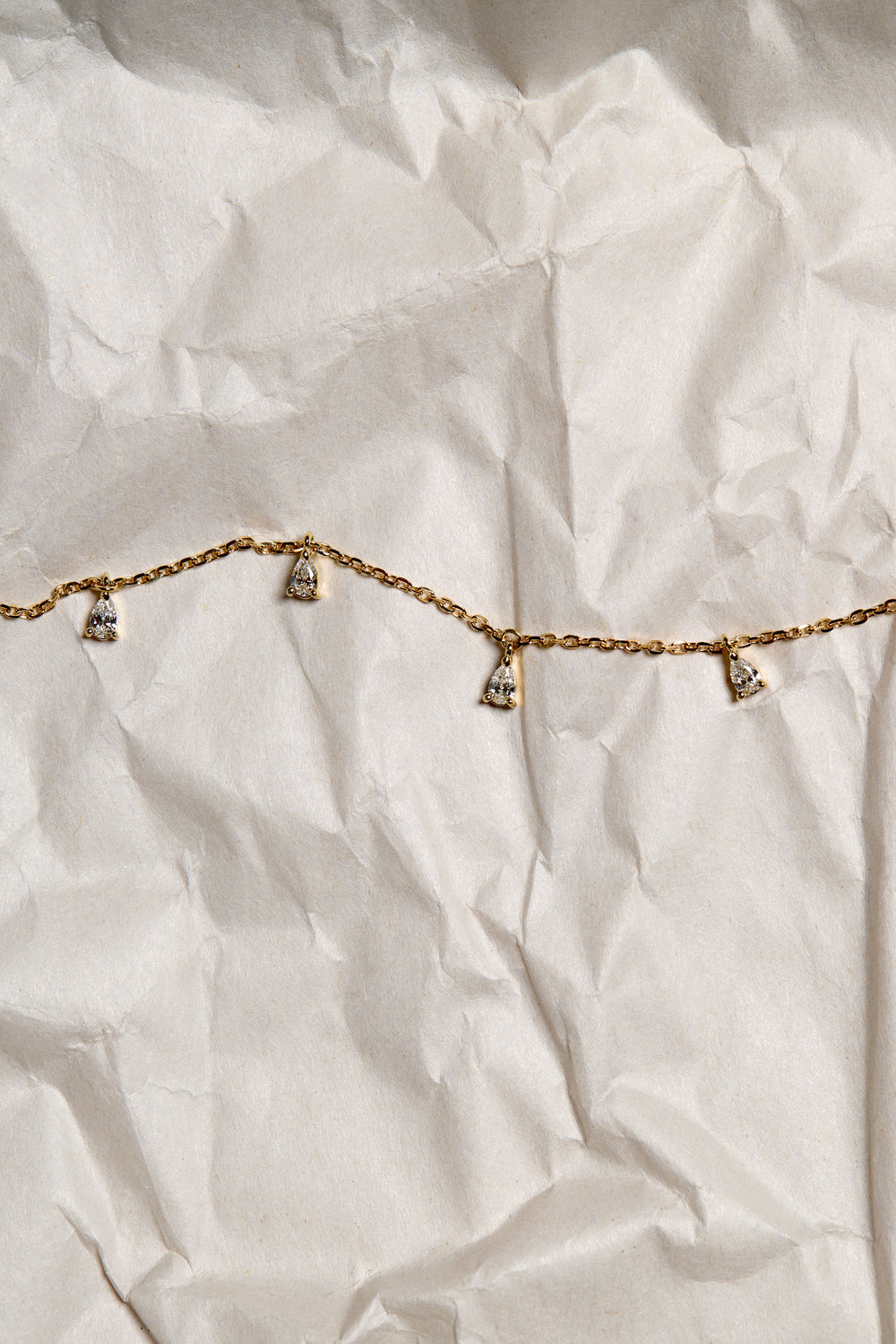 Ilona Pear Diamond Necklace | 18K White Gold| Natasha Schweitzer