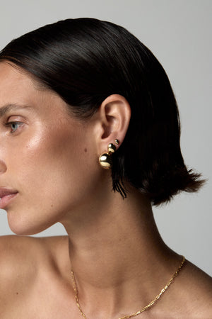 Vivienne Large Oval Studs | 9K Yellow Gold | Natasha Schweitzer