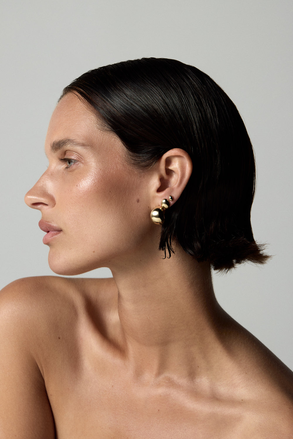 Large Blob Hoops | 9K Yellow or Rose Gold, Gold Plated| Natasha Schweitzer