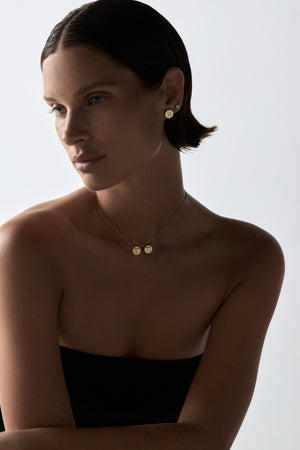 Letter Earrings | 9K White Gold | Natasha Schweitzer