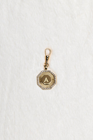 Diamond Halo Large Letter Attachment | 18K White Gold | Natasha Schweitzer
