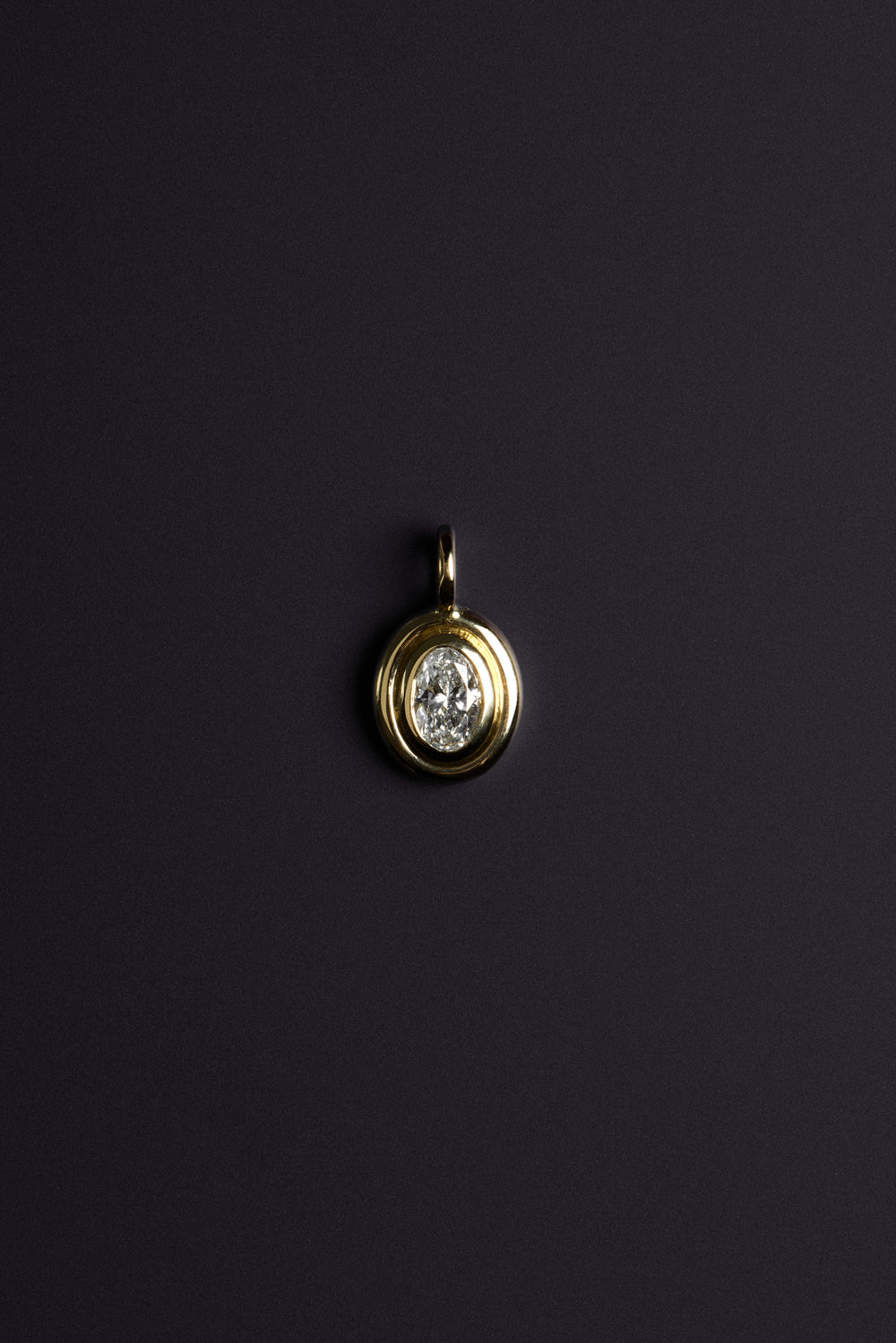 Oval Diamond Bezel Attachment | 18K Yellow Gold| Natasha Schweitzer