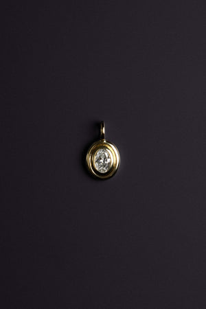 Oval Diamond Bezel Attachment | 18K Yellow Gold | Natasha Schweitzer