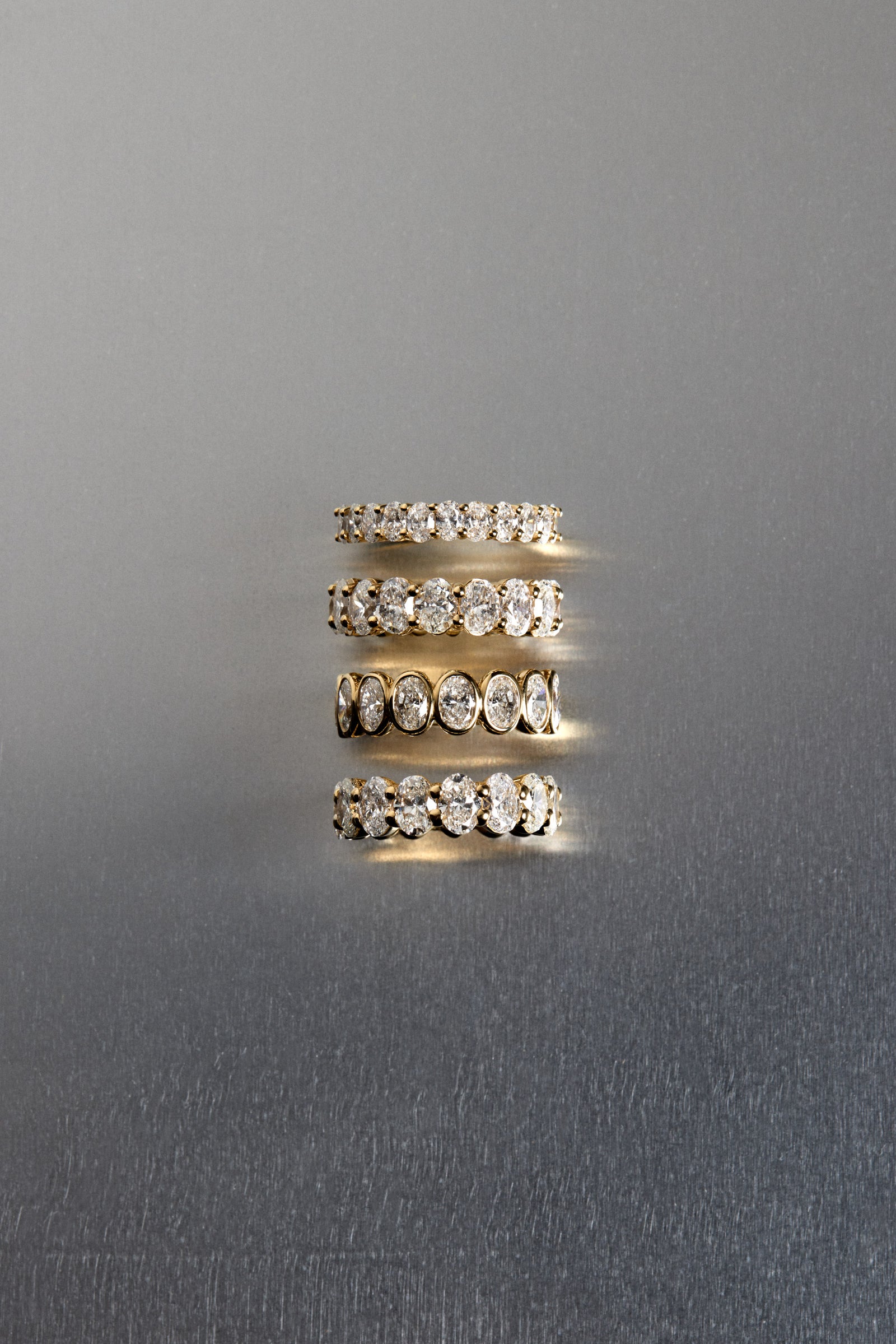 Oval Diamond Half Band | Gold| Natasha Schweitzer