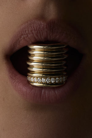 Triple Orielle Diamond Band | 18K White Gold | Natasha Schweitzer
