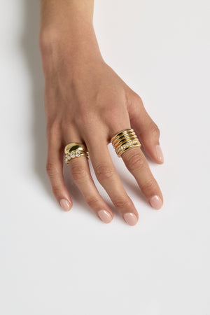 Triple Orielle Diamond Band | 18K White Gold | Natasha Schweitzer