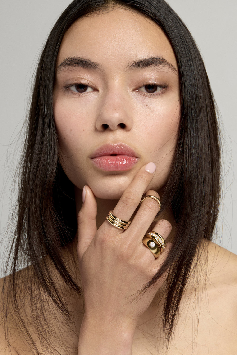 Triple Orielle Ring | 9K Yellow Gold| Natasha Schweitzer