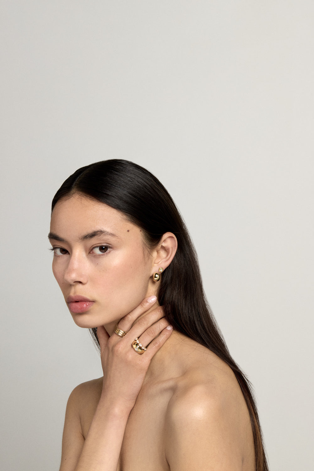 Medium Blob Hoops | Gold Plated| Natasha Schweitzer